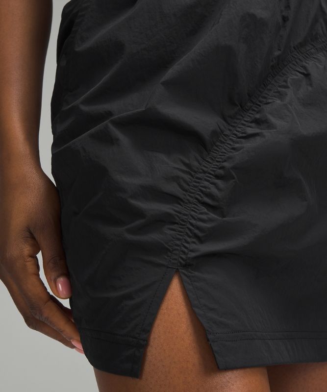 High-Rise Ruched Mini Skirt