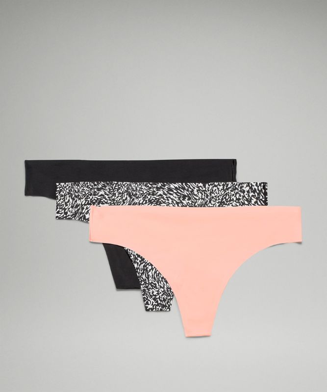 InvisiWear Mid-Rise Thong Underwear 3 Pack