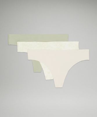 InvisiWear Mid-Rise Thong Underwear 3 Pack