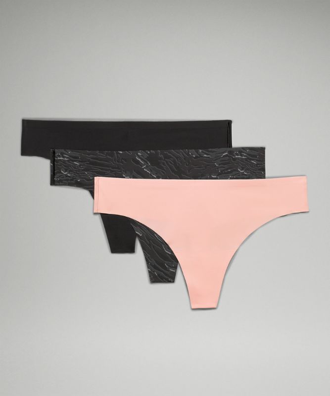 InvisiWear Mid-Rise Thong Underwear 3 Pack