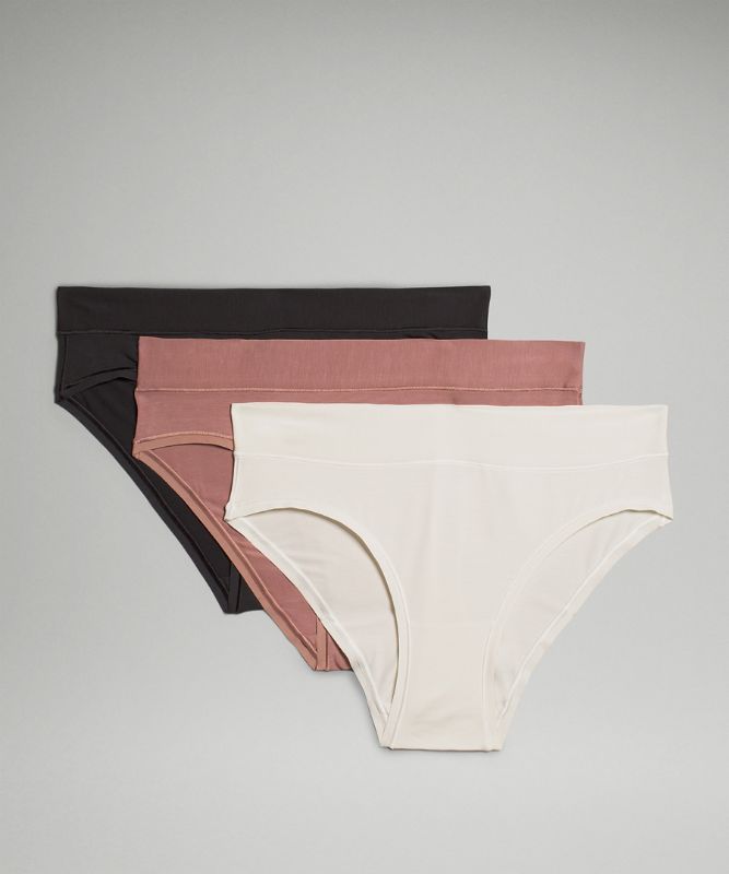 UnderEase Mid-Rise Bikini Underwear 3 Pack