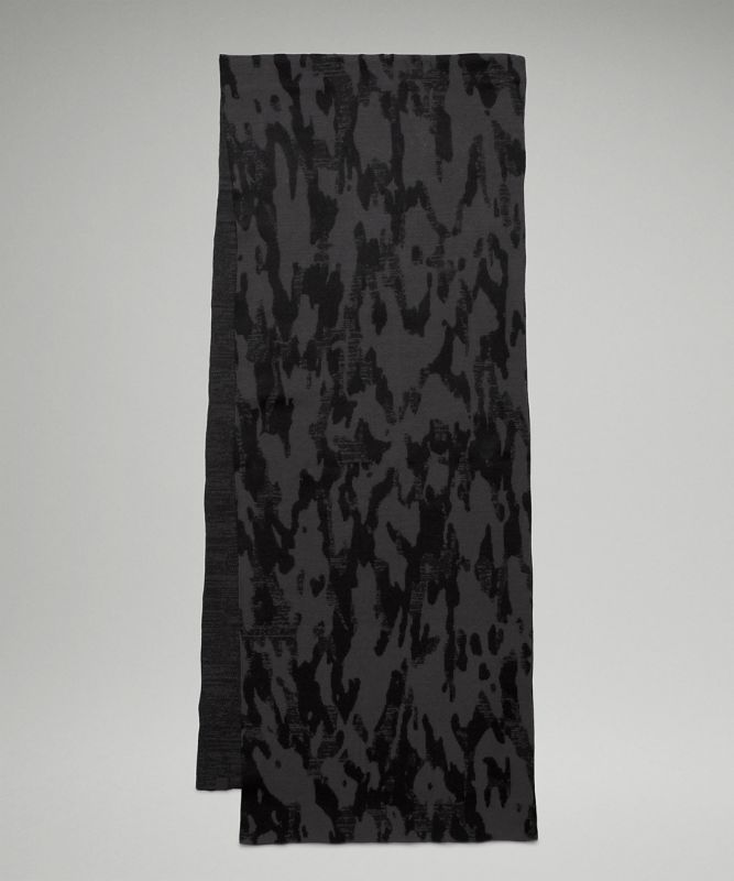 Oversized Camo Jacquard Scarf