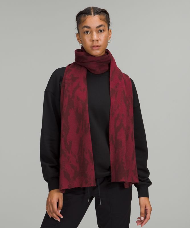 Oversized Camo Jacquard Scarf