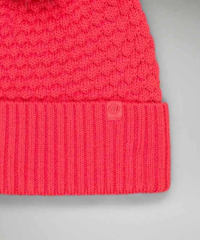 Women's Bubble Knit Pom Beanie