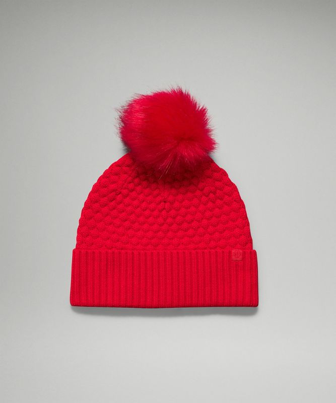 Bubble Knit Pom Beanie