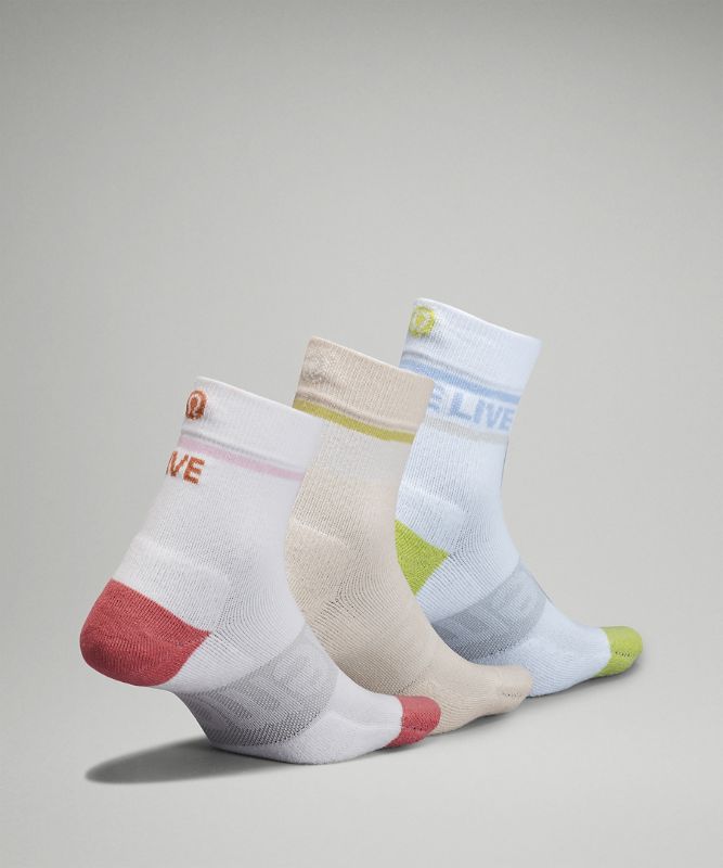 Daily Stride Mid-Crew Sock 3 Pack *Stripe