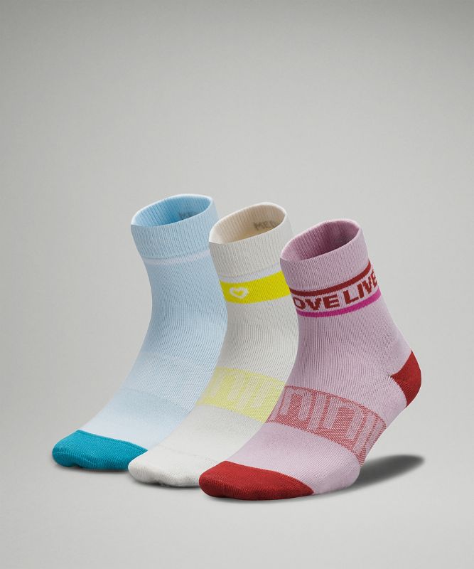 Women's Daily Stride Mid-Crew Sock 3 Pack *Stripe