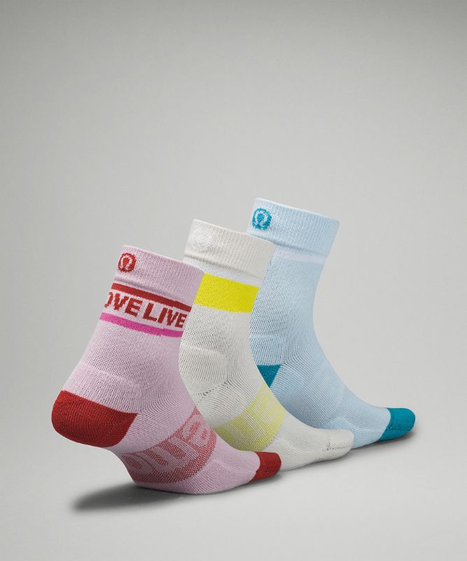 Women's Daily Stride Mid-Crew Sock 3 Pack *Stripe