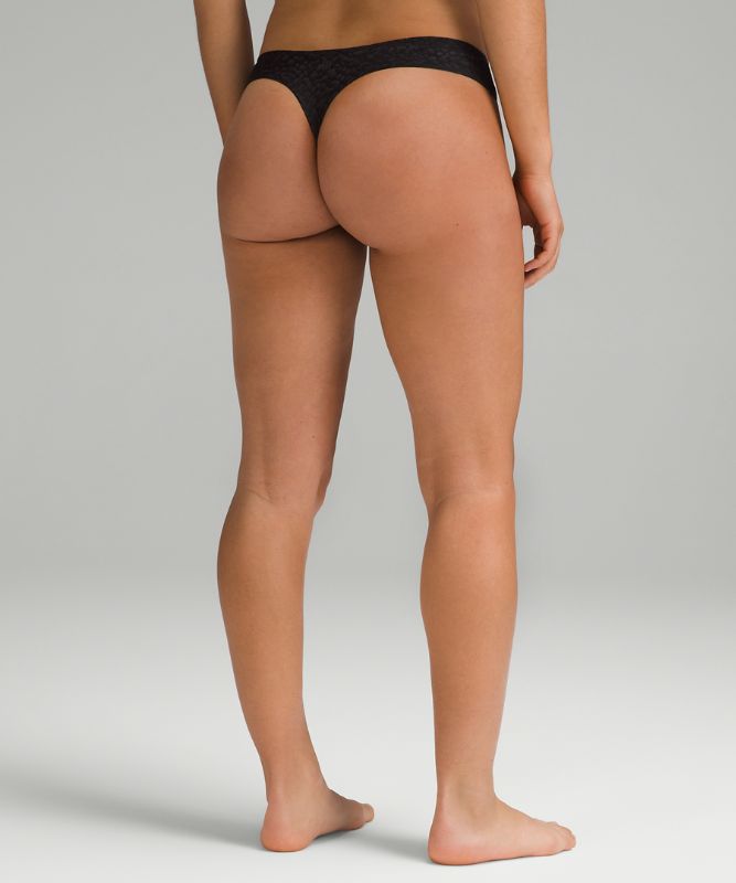 InvisWear Mid-Rise Lace Thong Underwear
