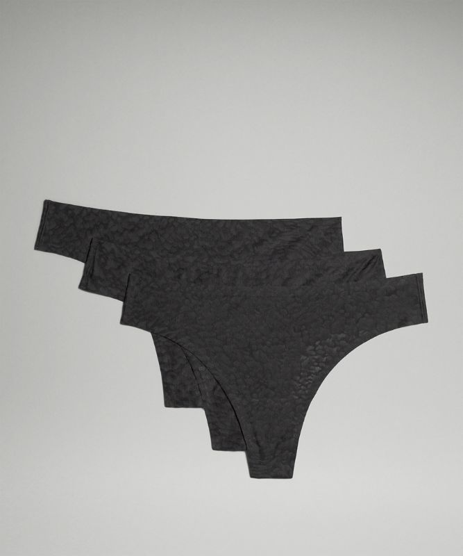 InvisiWear Mid-Rise Lace Thong Underwear 3 Pack