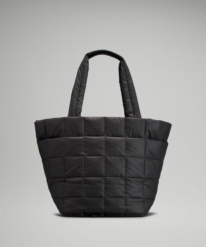 Quilted Grid Tote Bag 26L