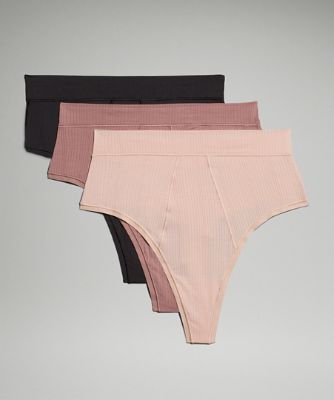 Lululemon UnderEase Super-High-Rise Shortie Underwear - Pink Taupe